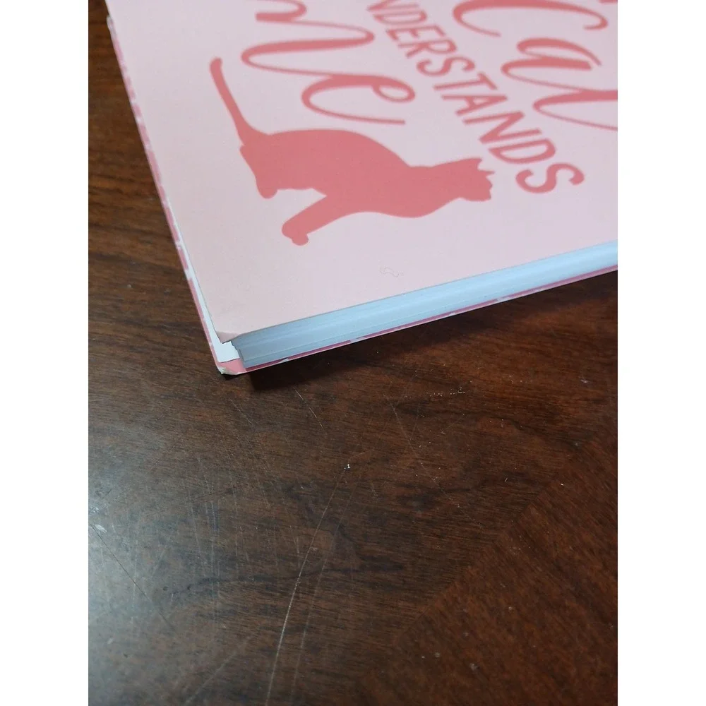 Only My Cat Understands Me Journal Peach Orange Hardcover Medium Spiral Blank